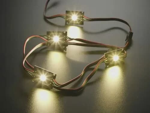 Ультраяркий светодиод RGBW NeoPixel мощностью 4 Вт с возможностью подключения цепочки - теплый белый