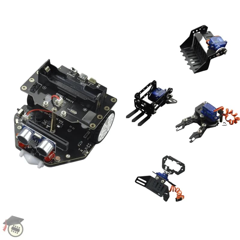 micro:Maqueen Plus V2 (батарея 18650) с микро:Maqueen Mechanic