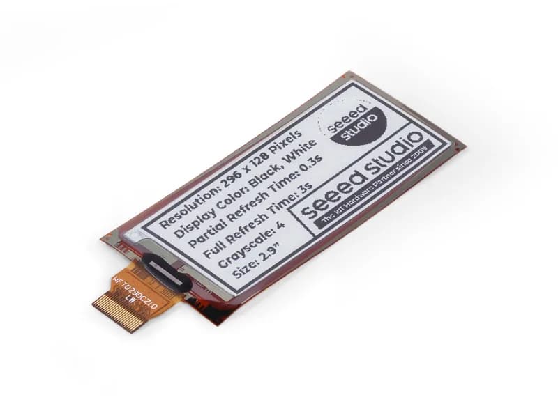 2,9-дюймовый гибкий монохромный дисплей eInk/ePaper с разрешением 296x128 пикселей, интерфейс SPI, поддержка XIAO/Arduino/STM32