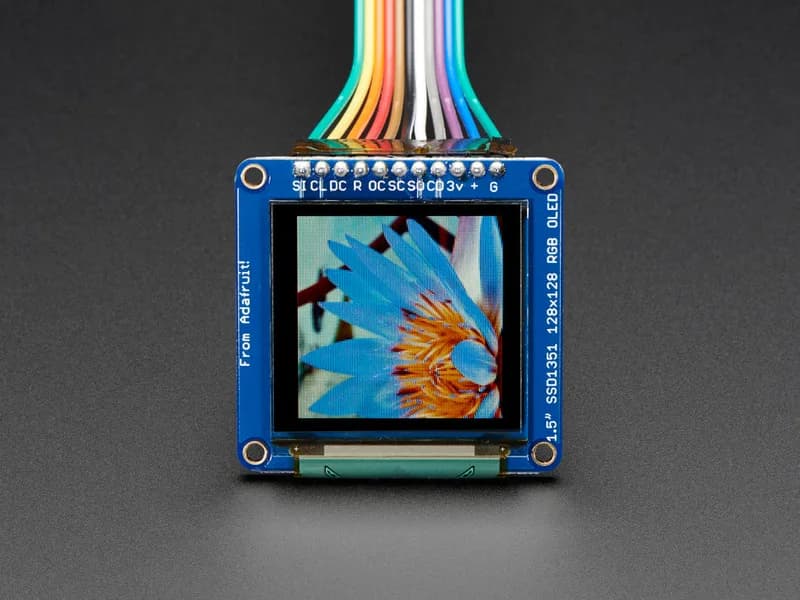 Коммутационная плата OLED — 16-битный цветной дисплей 1,5 дюйма с держателем microSD Разъем EYESPI