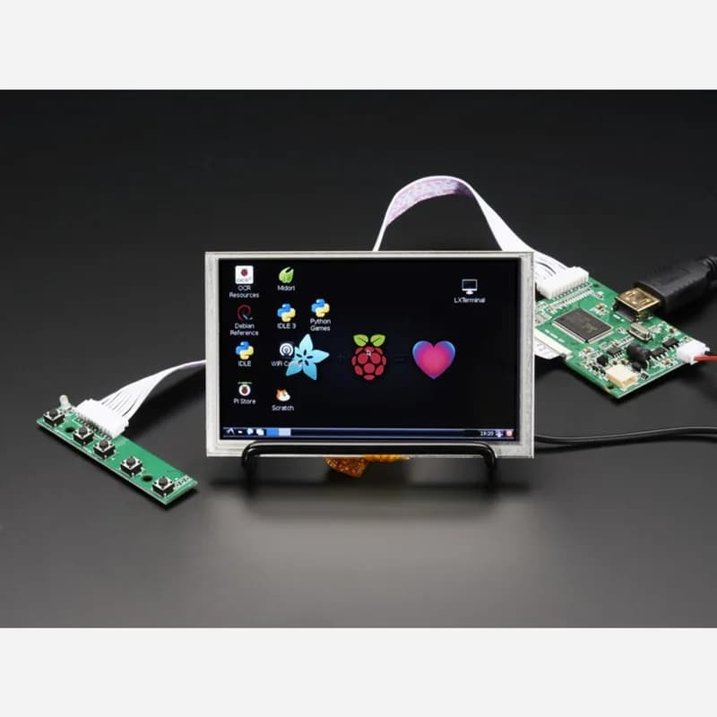Дисплей HDMI 4 Pi: 5 с сенсорным экраном и мини-драйвером — HDMI 800x480