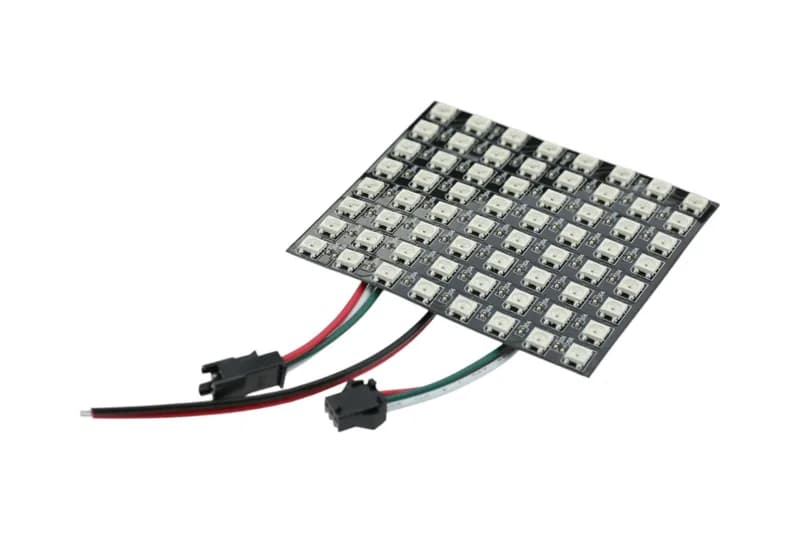 Гибкая светодиодная матрица RGB 8x8: 16777216 цветов!