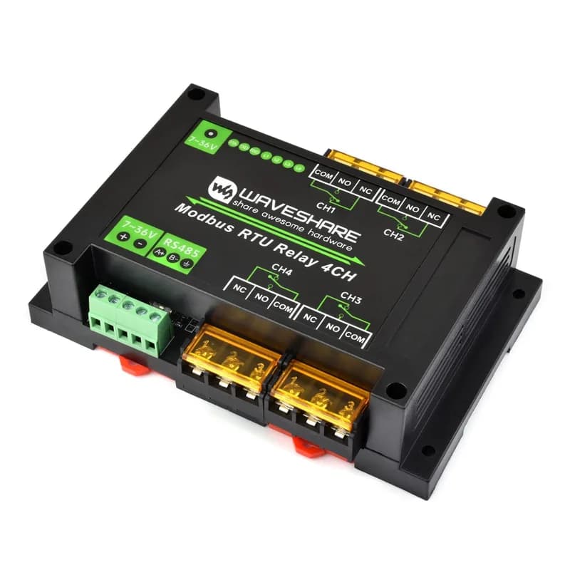 4-канальный релейный модуль Modbus RTU с интерфейсом RS-485