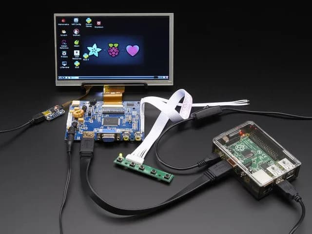 HDMI 4 Pi: 7 Дисплей и звук 1024x600 с сенсорным экраном