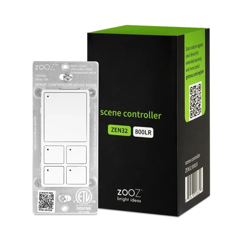 Zooz 800 Series Z-Wave Контроллер сцены дальнего действия ZEN32 800LR