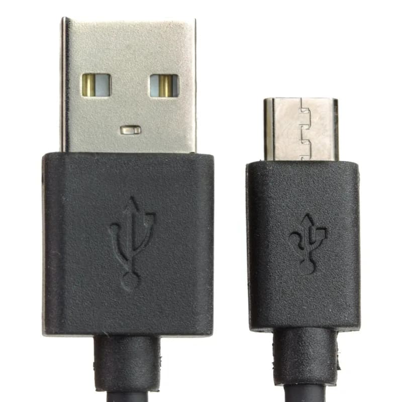 Кабель USB A — microB — черный — 50 см