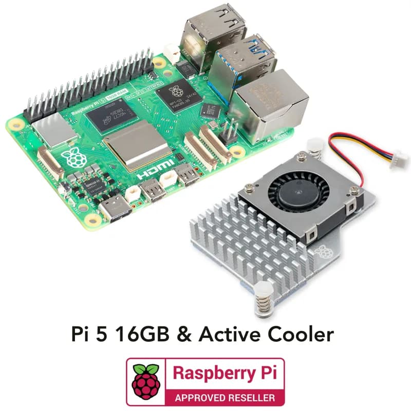 Pakronics® Raspberry Pi® 5 16 ГБ с активным охлаждением