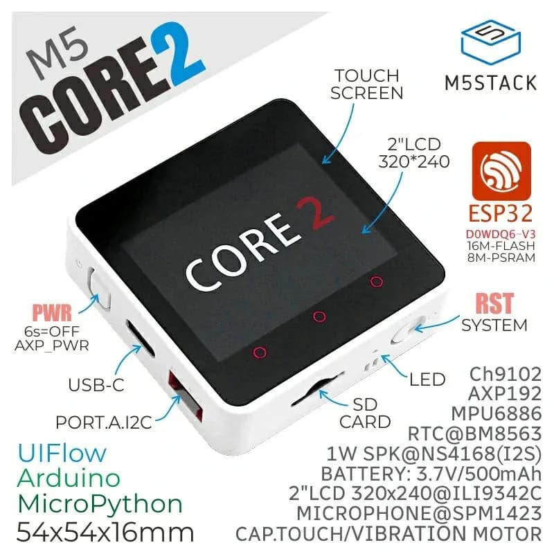 M5Stack Core2 Интернет вещей —