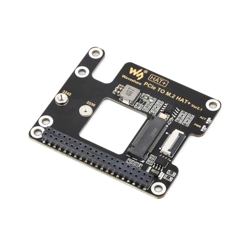 Адаптер PCIe-M.2 для Raspberry Pi 5, поддержка протокола NVMe Твердотельный накопитель M.2, высокоскоростное чтение/запись, HAT + Standard