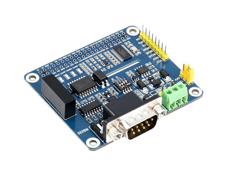 Изолированная шляпа расширения RS485 RS232 для Raspberry Pi, управление SPI