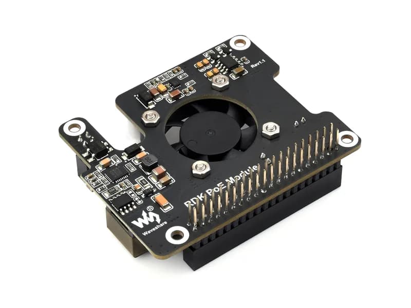 Power Over Ethernet для RDK X5, встроенный охлаждающий вентилятор, с металлическим радиатором, поддержка сетевого стандарта 802.3af/at